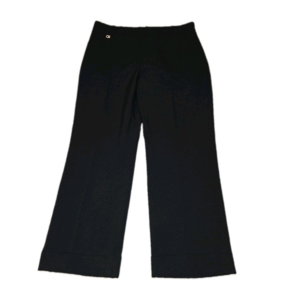 Guess Women's Black Wide Leg Dress Pants With Cuff Bottoms Size 14 90s Y2K